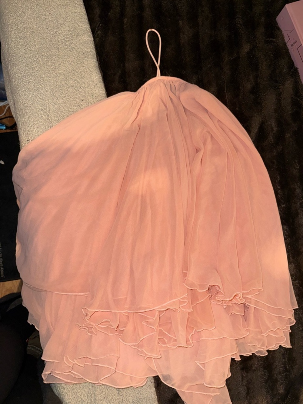 Pink Ruffled Chiffon Coucoo Dress